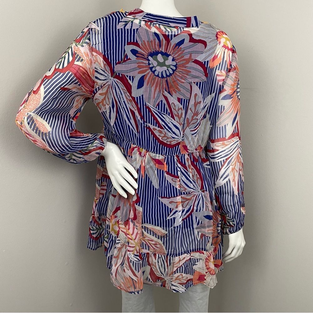 SOFT SURROUNDINGS Tory Tunic Embroidered Multi Color Blouse - Picture 4 of 16